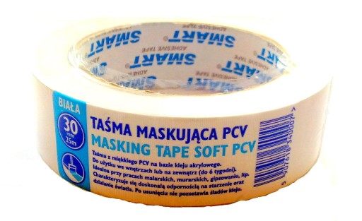 БЯЛА PVC ЛЕНТА SMART 30mm/ 25m (за климатици)